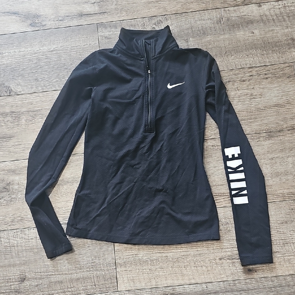 Nike Women's Black Quarter-Zip Sweatshirt
